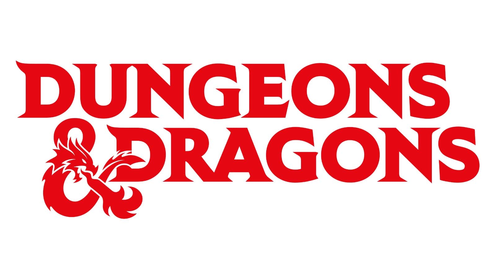 Logo de Dungeons and Dragons em vermelho